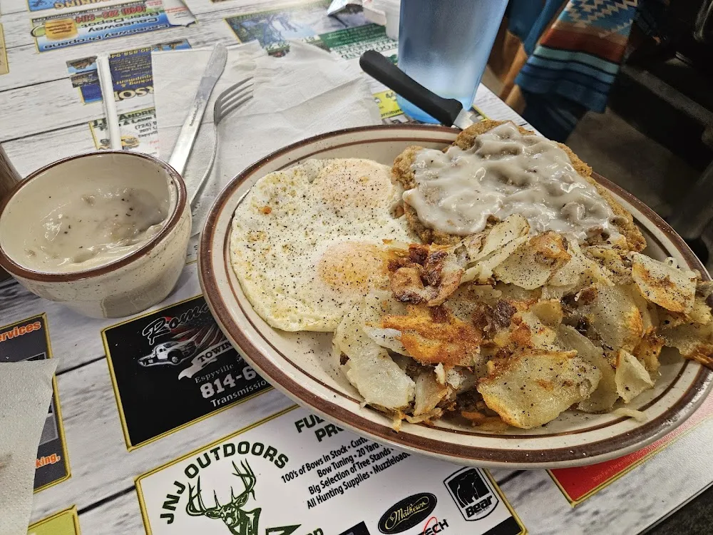 Country Fried Steak and Eggs